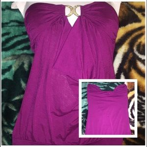 Brand New! Fuschia Strapless Shirt - Sz Small